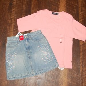 Gap and TCP pink and denim outfit NWT sz 10 Girls